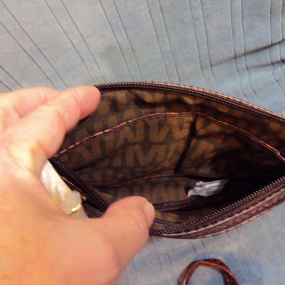 MFK Collection wristlet crossbody Canvas Bag - Picture 4 of 5